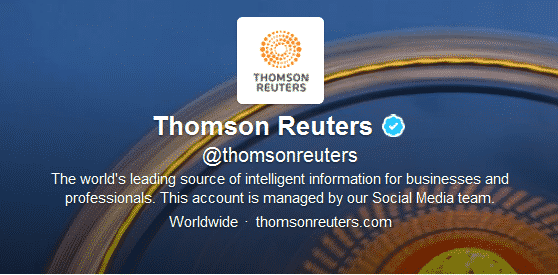Official Twitter Account of Thomson Reuters, Hacked by Syrian Electronic Army.