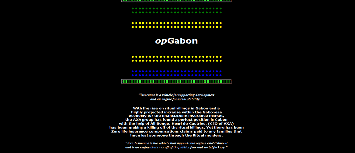 Anonymous Hackers Hacks and deface AXA, Insurance company website, under #opgabon