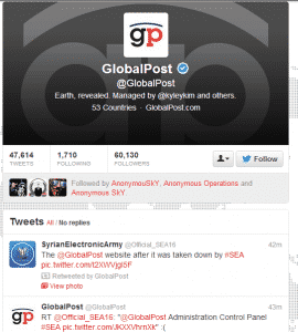 Global post website and twitter Account hacked by Syrian Electronic Army    TechWorm - 95