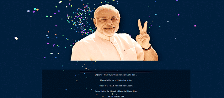 Anti Narendra Modi website hacked and defaced by Narendra Modi supporter