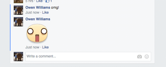Facebook testing stickers in comments - 93
