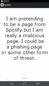 Beware your Spotify App version 1.1.1 and below for Android may lead to phishing attack on you
