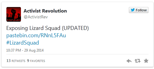 DDoS group Lizard Squad apparently caught and exposed
