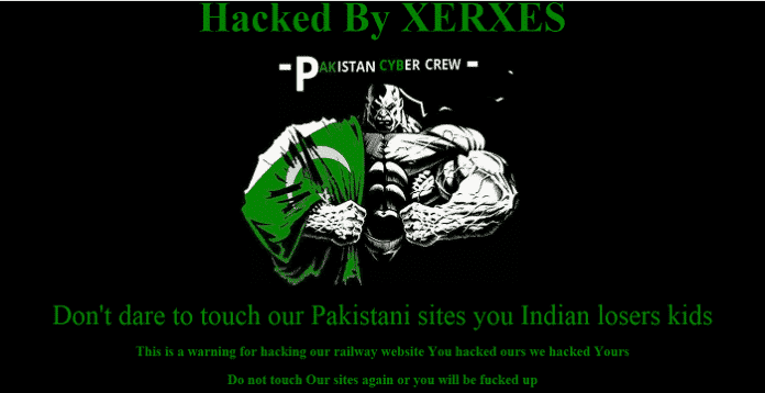 Pakistani hackers defaces official website of Ministry of Railways of India