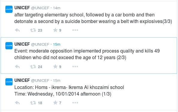 UNICEF's Twitter Account hacked by Syrian Electronic Army