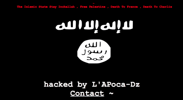 Hackers Supporting ISIS Hacking French Websites and Putting Up Anti-Charlie Hebdo Messages