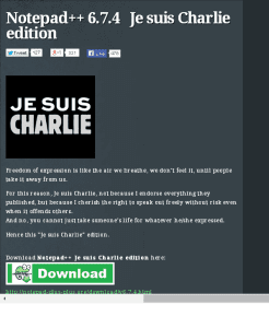 Notepad Plus Org hacked by pro-Islamist hackers for releasing special Je suis Charlie edition