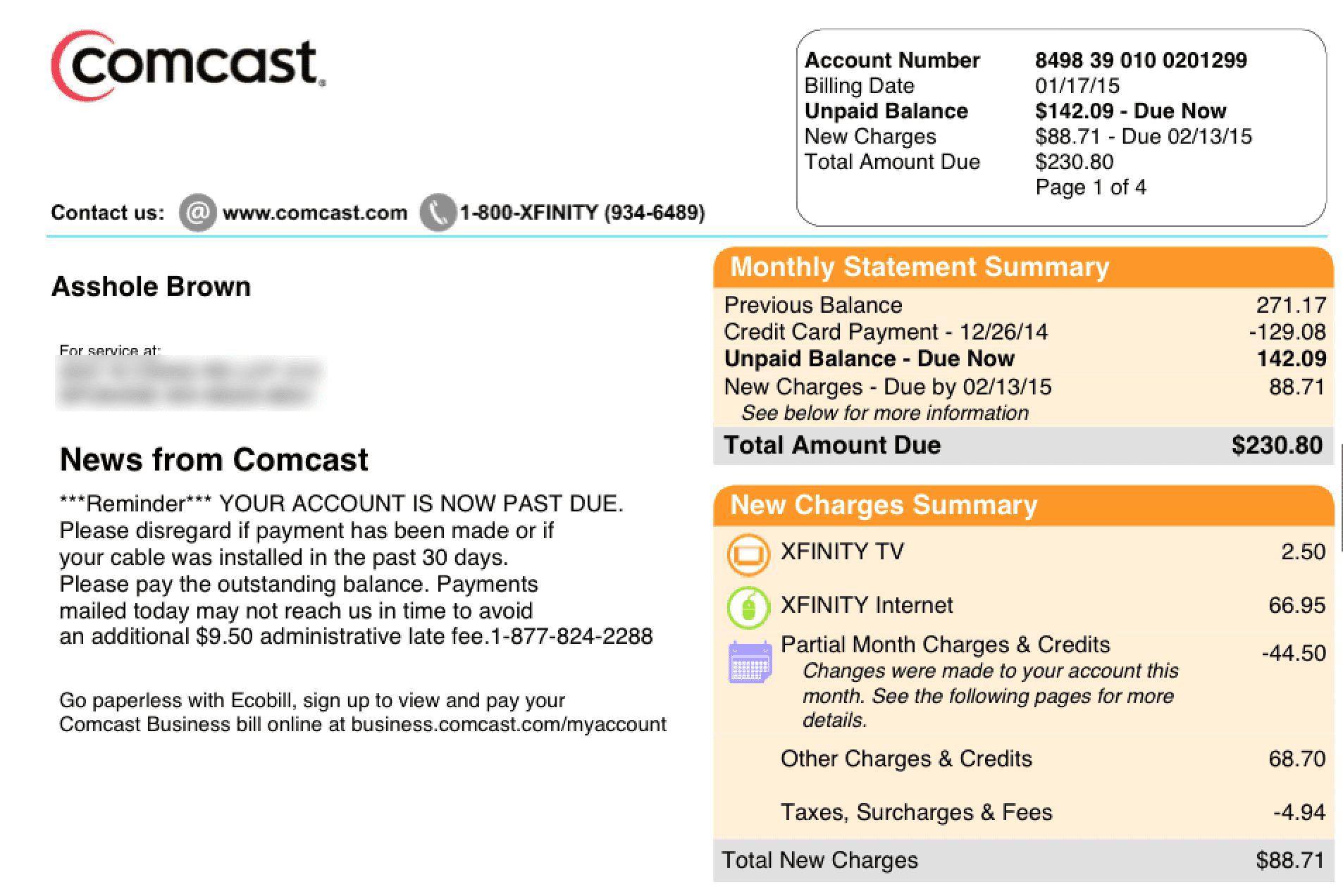 Comcast calls customer an Asshole and puts it in writing - 21