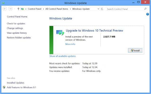 Microsoft delivering Windows 10 via Windows Update to Windows 7 And Windows 8 users