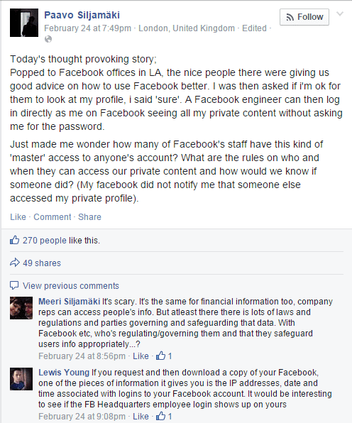 Facebook employees can access your FB account without password - 13
