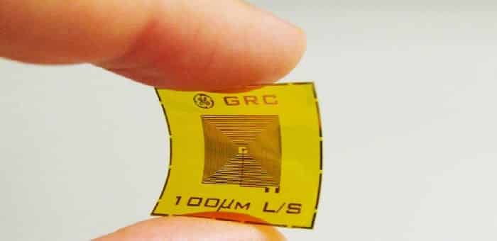 GE's new postage stamp size wireless battery free RFID explosives detector