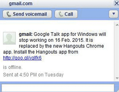 Google to Shut down Gtalk Messenger on February 16th