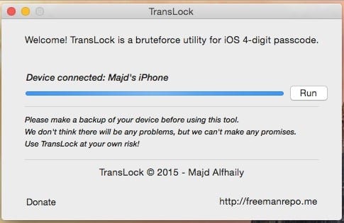 Translock brute force tool can hack any jailbroken iPhone, released on GitHub