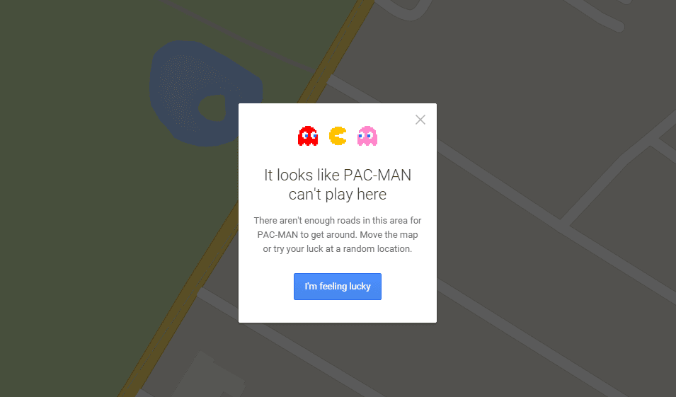Drop everything and play old time favourite Pacman game on Google Maps