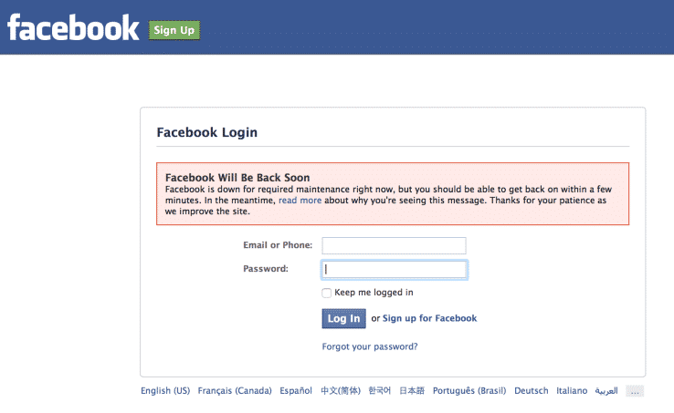 Facebook went down for many users however it is back now!