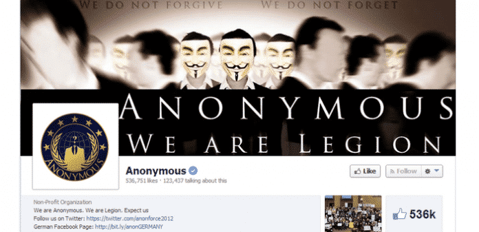 Anonymous just lost verified badge on Facebook, but why?