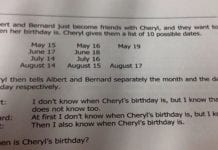When the hell is Cheryl’s birthday? : A math problem from Singapore goes viral