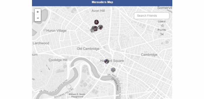Facebook hack that reveals your friends location on Map