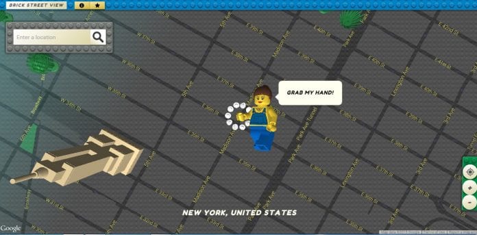 A New Web App allows you to explore Google Maps in Lego form