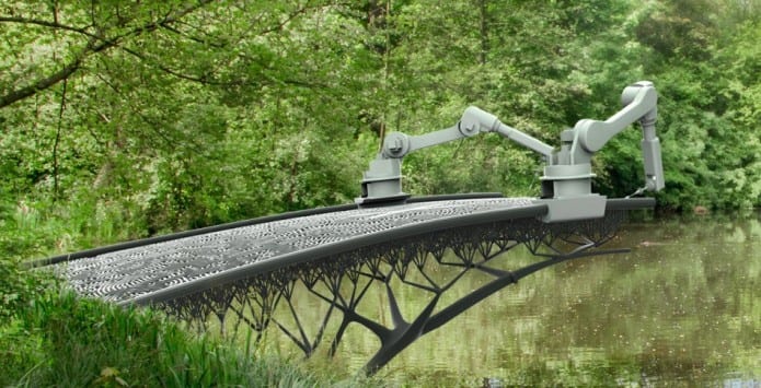 Amsterdam To Get World's First 3D Printed Bridge Drawn By Mid-Air Robots