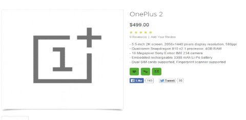 Upcoming OnePlus 2 smartphone listed on Oppomart at Rs 31,700