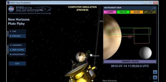Now watch live computer simulation of New Horizons' with the new app launched by JPL of NASA