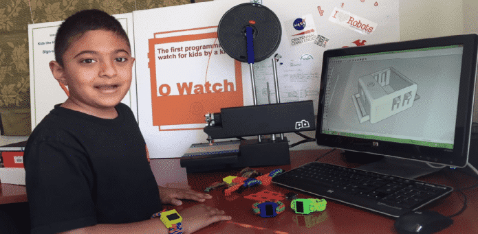 8-Year-Old Develops First 3D Printed Smartwatch For Kids