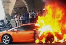 Need for speed makes a $400k Lamborghini Gallardo burn up in flames