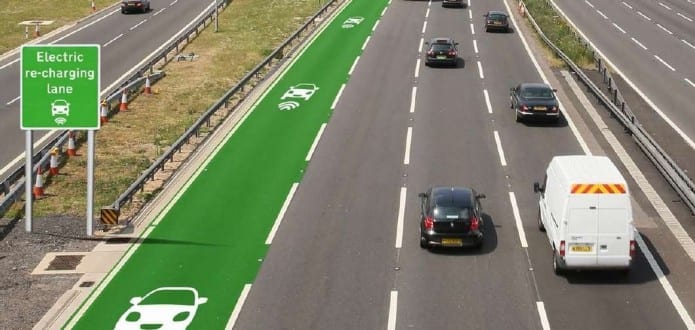 UK testing new roads that wirelessly recharges your electric car as you drive