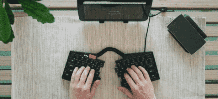 'Ultimate Hacking Keyboard' splits in half and is fully programmable