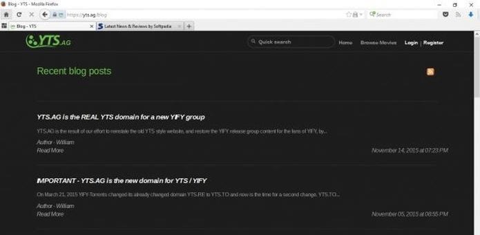 Mainstream Torrent sites block YIFY/YTS impersonators sites like YTS.ag