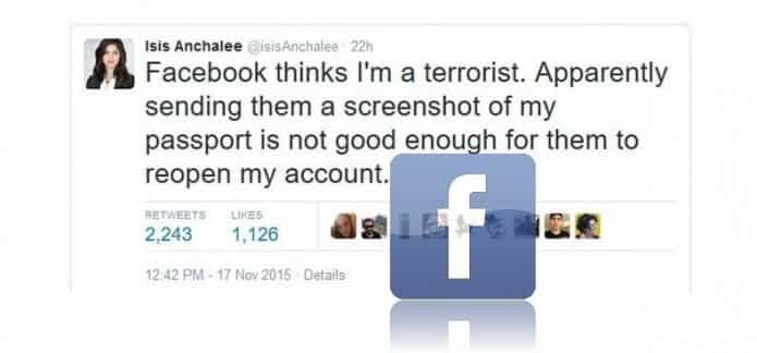 Facebook unblocks the account of woman named ISIS