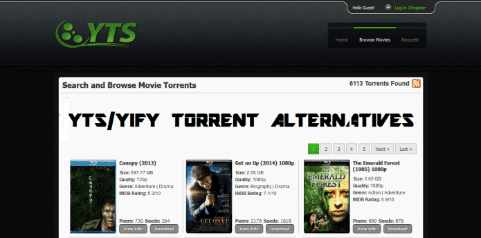 best movie torrent sites yify