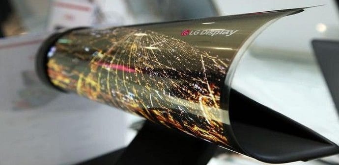 LG has made a foldable 18-inch OLED panel which can be rolled up like a newspaper