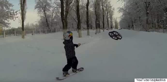 Droneboarding on snow is the latest sport that will take the world by storm