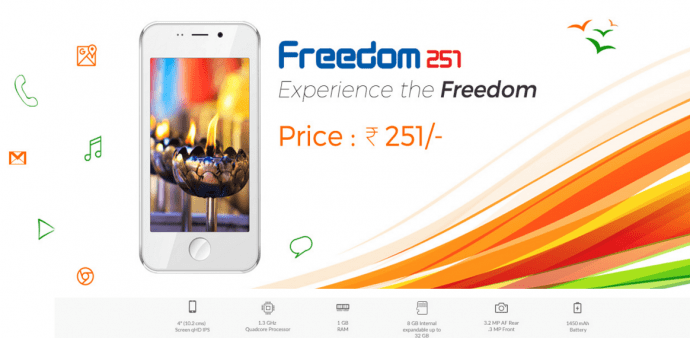 Meet Freedom 251, the world’s cheapest smartphone costing less than $5