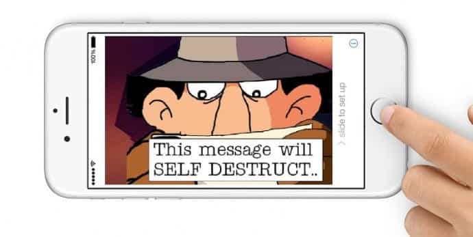 You can send self destruct audio and video message on iPhone without any App