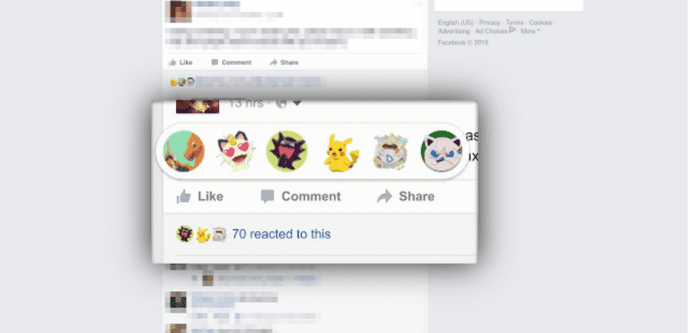 Get Pokemon or Donald Trump as your emoji instead of Facebook reactions