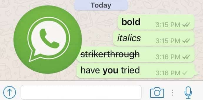 Now add bold, italics and strikethroughs to your WhatsApp messages