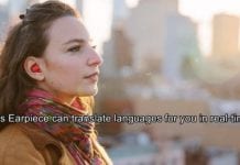 This earpiece fits in your ear and can translate foreign languages in real-time