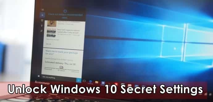 Unlock Windows 10 Secret Setting
