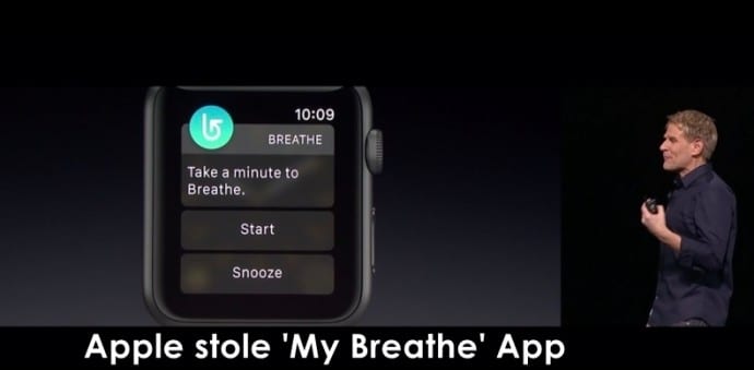 Apple stole 'My Breathe' App says developer