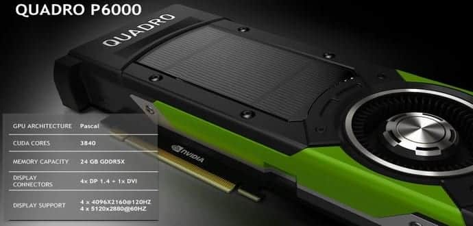 NVIDIA Quadro P6000 is most powerful GPU ever with 24GB of RAM and 3840 Cores