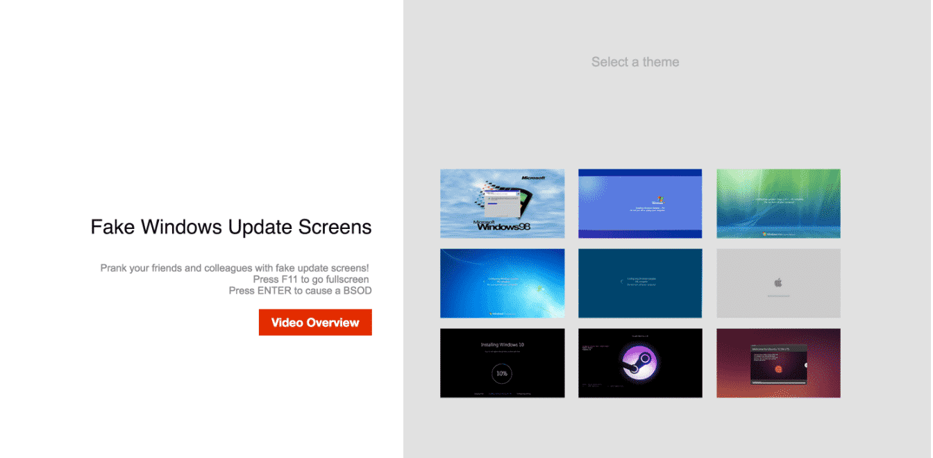 Scare your friends by creating fake update screen in Windows and Mac PC