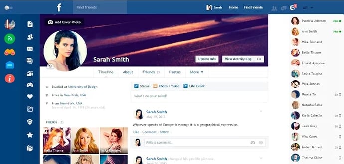 Give a new look to your Facebook with Facebook Flat Design