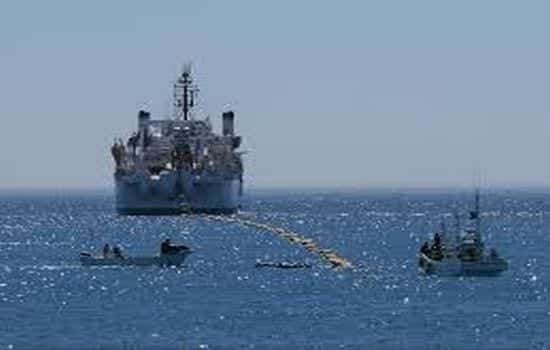 Undersea cable being laid-out