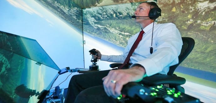 AI beats a human fighter pilot in an air combat simulator