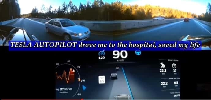Auto-pilot saved my life says Tesla car owner
