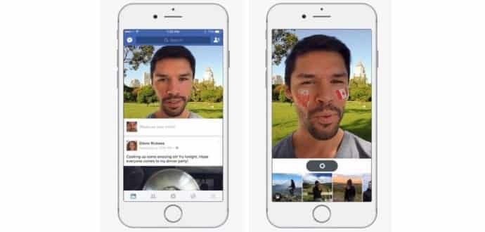 Facebook Tests Snapchat-like Camera With Filters & Stickers