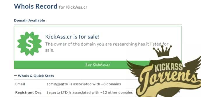 Death of a torrent legend : KickassTorrents domain up for sale